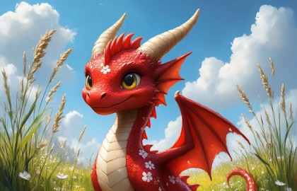 Дракон в цветочек