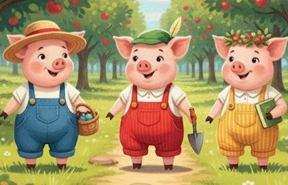 Три поросёнка и Красная шапочка