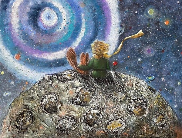 Мастер-класс космическая картина «Маленький принц»