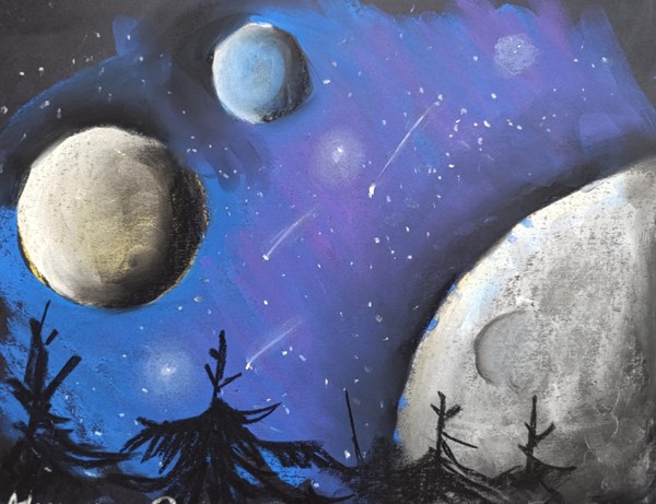 Мастер-класс «Рисуем космос! Время зажигать звезды!»