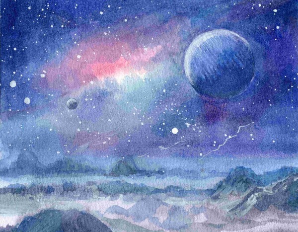 Мастер-класс «Рисуем космос акварелью»