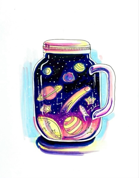 11.04 в 10.00 Мастер-класс для детей "Космос в банке", маркеры.