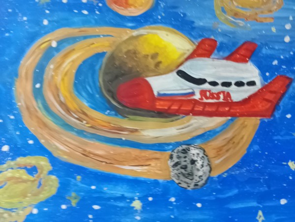 Выставка детского рисунка «День космонавтики»