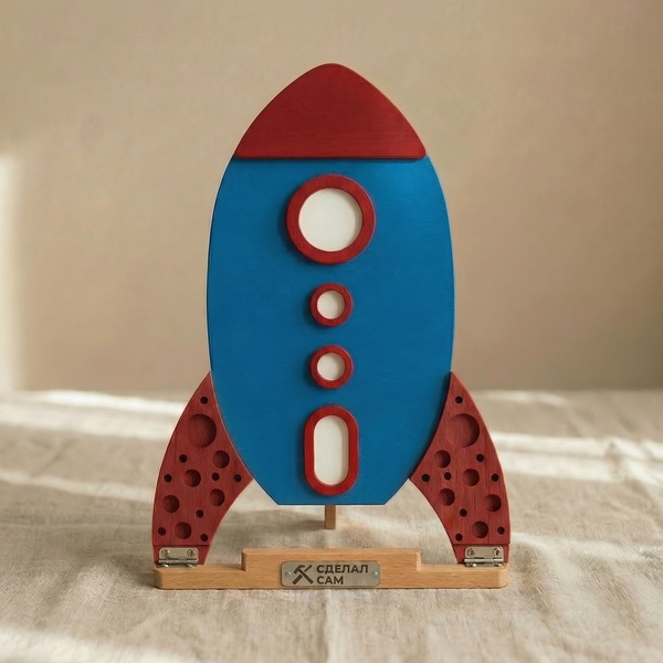 Мастер-класс подставка для книг "Ракета"