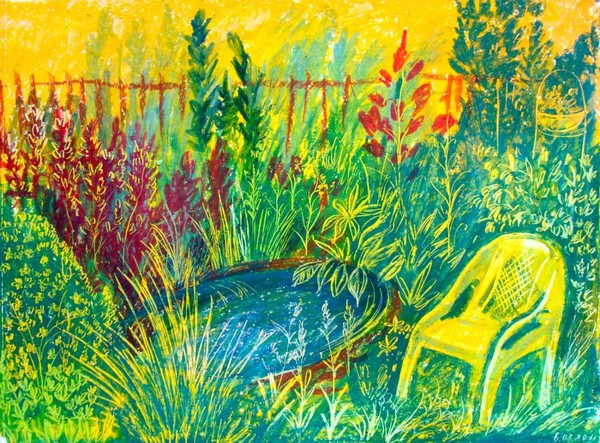 Мастер-класс «Дивный сад. Масляная пастель»