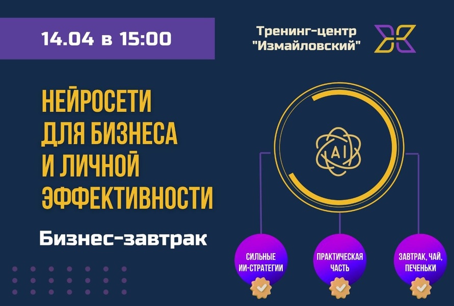 Как использовать нейросети для бизнеса и личной эффективности? Бизнес-завтрак в "Измайловском"