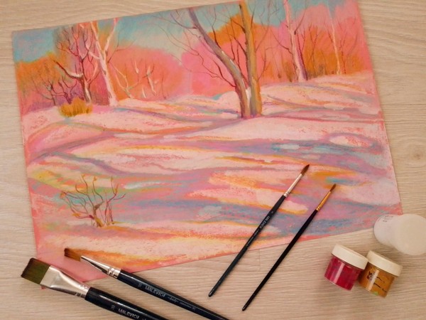 Мастер-класс «Пейзаж. Последний снег»