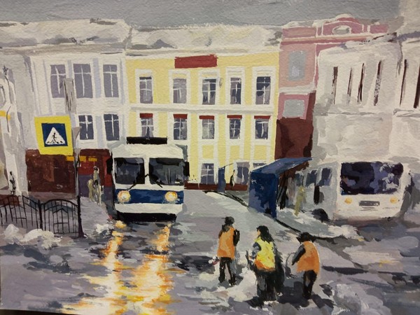 Выставка работ художественного отделения