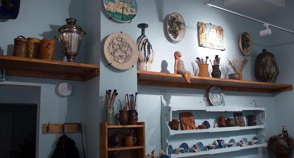 Экспозиция мастерской Татьяны Чистяковой