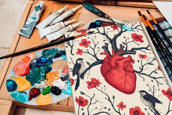 Интерактивное занятие «Живопись акрилом. Сердце ветвей»