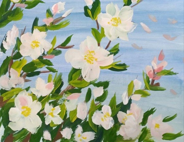 Мастер-класс «Цветущая ветка яблони»