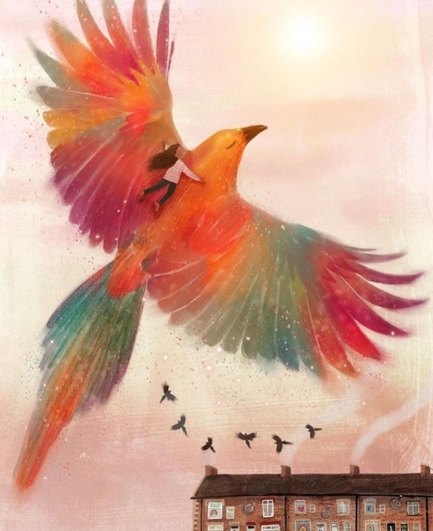 18.04 в 14.00 Мастер-класс для детей "Птица", смешанная техника.