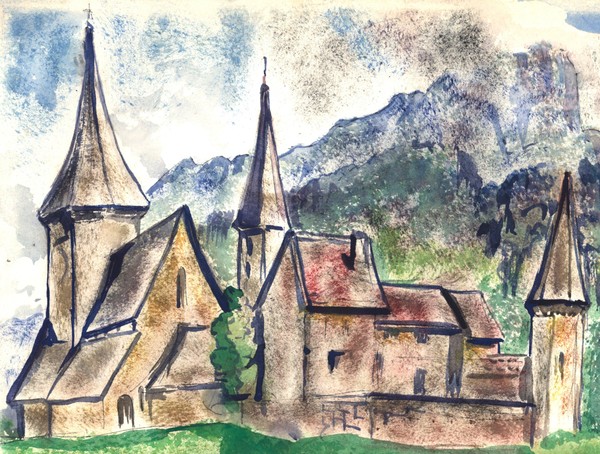 Графика Ольги Ковалевской-Блок из новых поступлений в Дом русского зарубежья