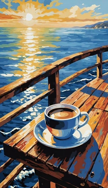 21.04 в 18.30 Мастер-класс "Утренний кофе", масло/акрил.