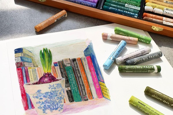 Интерактивное занятие «Масляная пастель. Гиацинты»