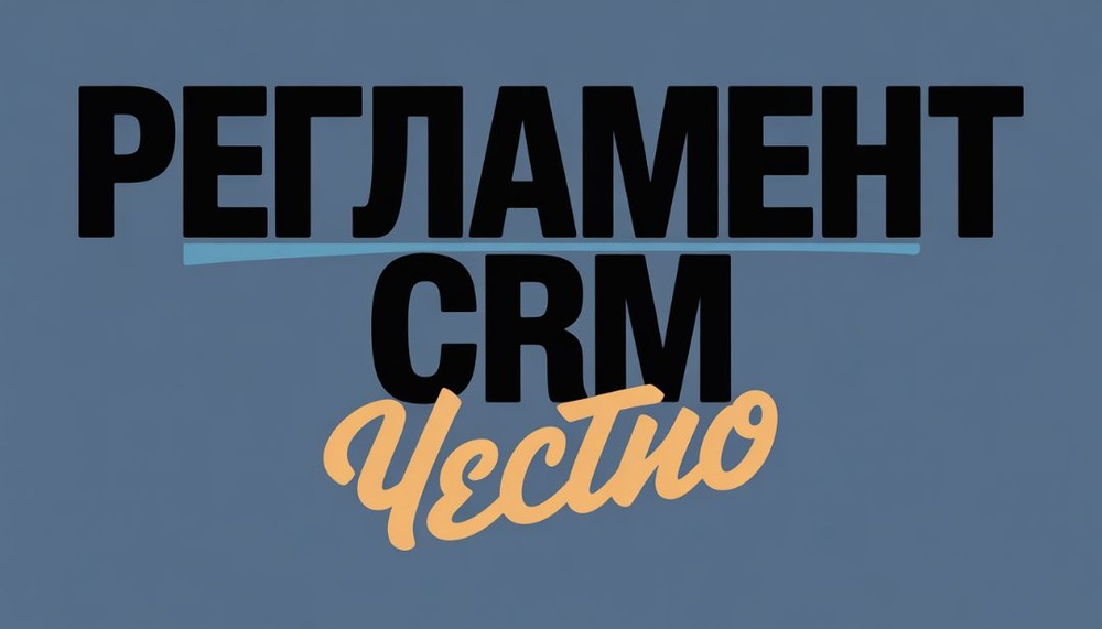 CRM - это не Панацея. Сначала регламент, потом система.