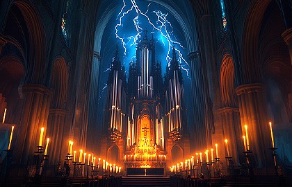 Рок-хиты на органе при свечах