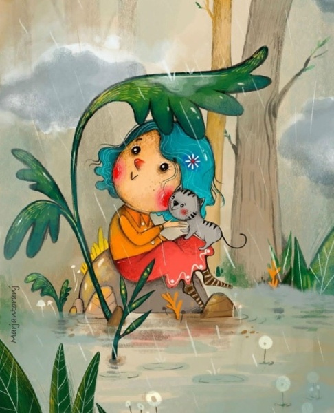 25.04 в 10.00 Мастер-класс для детей "Под дождём", маркеры.