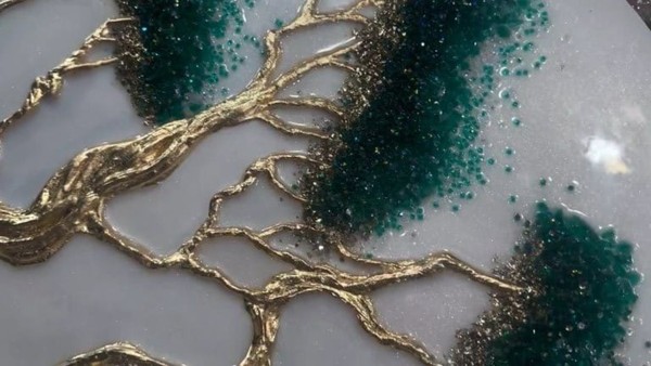 Сияющее дерево. Создание рельефной интерьерной картины