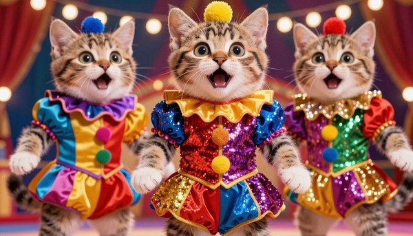 Спектакль «Коты спасают мир» в постановке театра кошек Юрия Куклачева