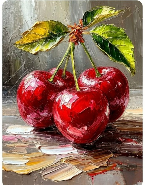 28.04 в 18.30 Мастер-класс "Вишня", масло/акрил.