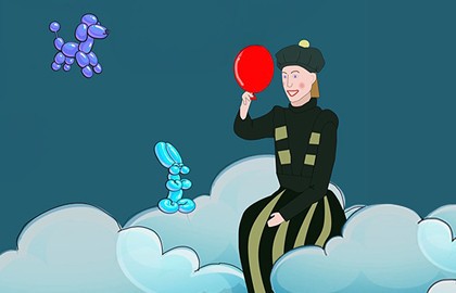 Летят по небу шарики