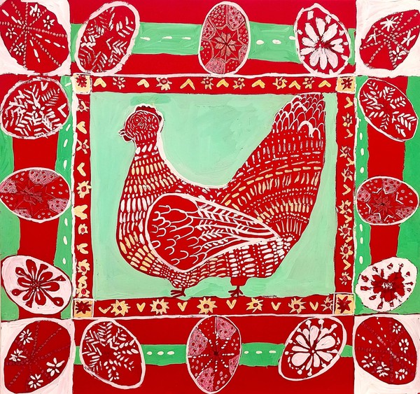 Семинар-практикум по акриловой живописи «Пасхальная курочка»