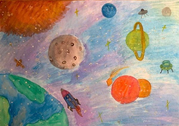 Выставка работ учащихся «На космической орбите»