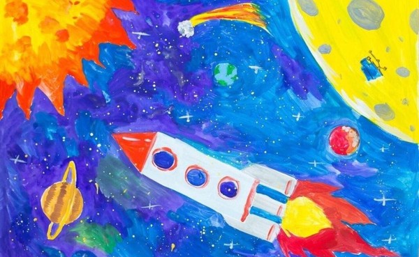 Выставка работ воспитанников детской студии ДПИ и ИЗО «Путешествие в космос»