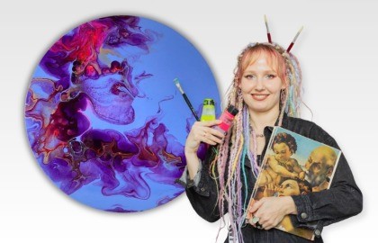 Мастер-класс по флюид-арту Ксении Дудкиной