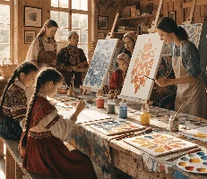 Мастер-класс по живописи «Узоры народов России»