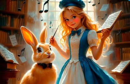 Приключения Алисы, кролика и семи нот