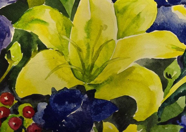 Мастер-класс «Символ счастья, дружбы и благодарности. Рисуем желтую лилию»