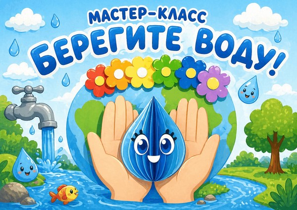 Тематический мастер-класс к единым дням защиты малых рек и водоемов «Берегите воду»
