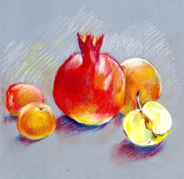 Музейное занятие по выполнению набросков в технике сухой пастели «Фрукты»