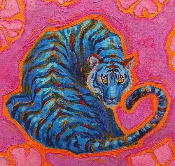 Мастер-класс «Тигр и цветы»