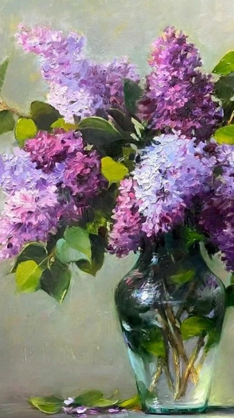 3.05 в 13.00 Мастер-класс "Сирень", масло.