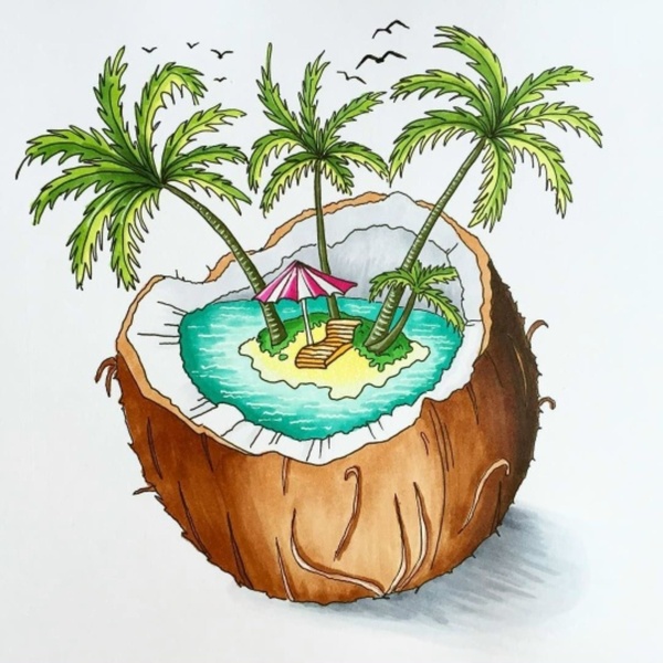 30.05 в 10.00 Мастер-класс для детей "Тропики", маркеры.