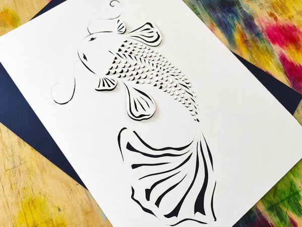 Мастер-класс «Вытынанка. Карп кои»