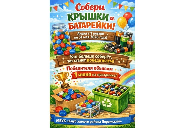 Акция по сбору крышечек и батареек