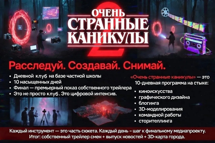 Идет набор в летний клуб для детей «Очень странные каникулы»