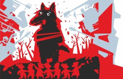 Волк, коза, петух и несколько козлят на мажорный лад