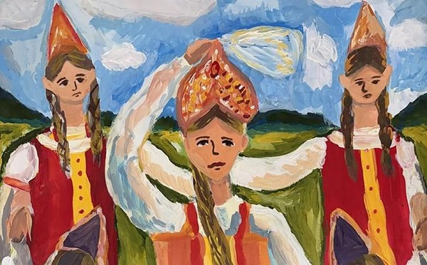 Выставка детского рисунка «Краски народов России»