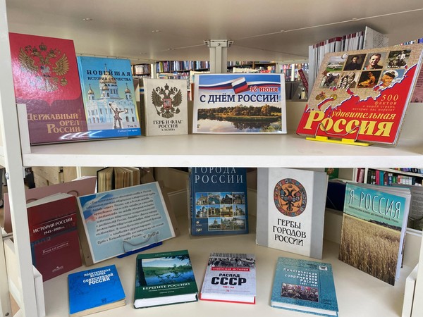 Беседа у книжной выставки «Гордость моя – Россия!»