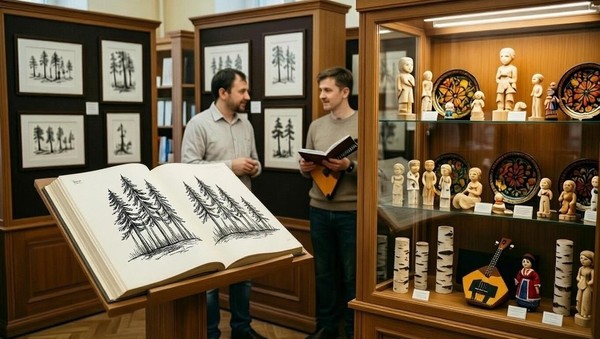 Презентация выставок-экспозиций «Графика и кедровая сказка»