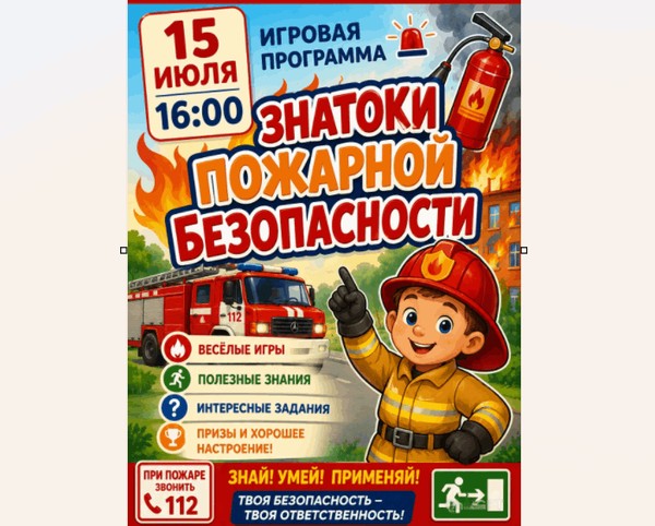 Игровая программа «Знатоки пожарной безопасности»