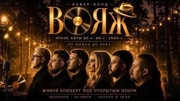 Выступление кавер группы «Вояж»