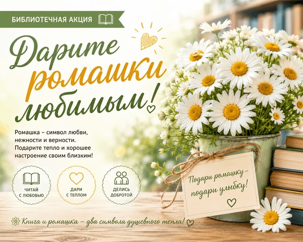 «Дарите ромашки любимым»