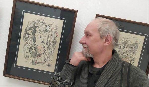 Открытие выставки книжной иллюстрации Виктора Павлушина