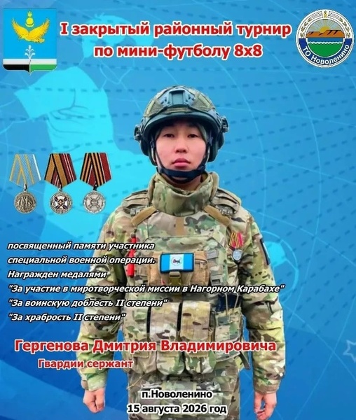 Турнир по футболу в формате 8 на 8, посвященный памяти Гергенова Дмитрия Владимировича